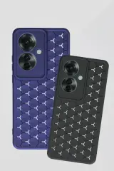 Newface Oppo Reno 11F Kılıf Petek Silikon Kapak - Lacivert