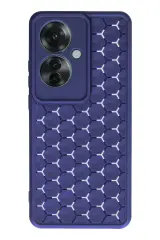 Newface Oppo Reno 11F Kılıf Petek Silikon Kapak - Lacivert