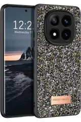 Onegif Xiaomi Redmi Note 14 Pro 4G Bright Simli Kapak - Gümüş