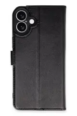 Newface iPhone 16 Plus Kılıf Trend S Plus Kapaklı Kılıf - Siyah