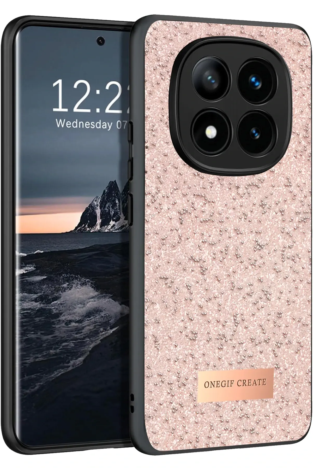 Onegif Xiaomi Redmi Note 14 Pro 4G Bright Simli Kapak - Pembe