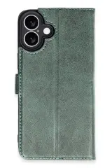 Newface iPhone 16 Plus Kılıf Trend S Plus Kapaklı Kılıf - Yeşil