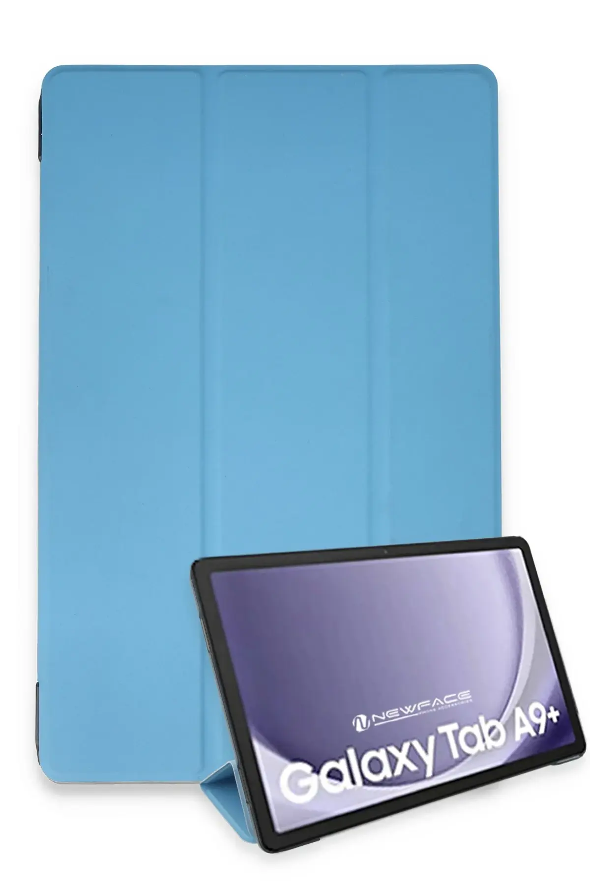Newface Samsung Galaxy Tab A9 Plus Kılıf Tablet Smart Kılıf - Mavi