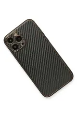 Newface iPhone 13 Pro Max Kılıf Coco Karbon Silikon - Siyah