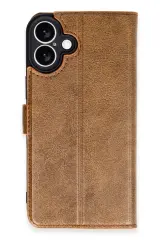 Newface iPhone 16 Plus Kılıf Trend S Plus Kapaklı Kılıf - Taba