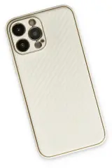 Newface iPhone 13 Pro Max Kılıf Coco Karbon Silikon - Beyaz