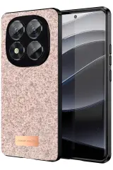 Onegif Xiaomi Redmi Note 14 Pro 5G Bright Simli Kapak - Pembe