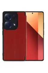 Newface Xiaomi Redmi Note 13 Pro 4G Kılıf Flip Cover - Kırmızı