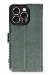 Newface iPhone 16 Pro Kılıf Trend S Plus Kapaklı Kılıf - Yeşil