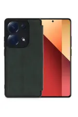 Newface Xiaomi Redmi Note 13 Pro 4G Kılıf Flip Cover - Koyu Yeşil