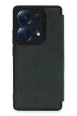 Newface Xiaomi Redmi Note 13 Pro 4G Kılıf Flip Cover - Koyu Yeşil