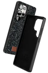 Onegif Samsung Galaxy S25 Ultra Bright Simli Kapak - Siyah