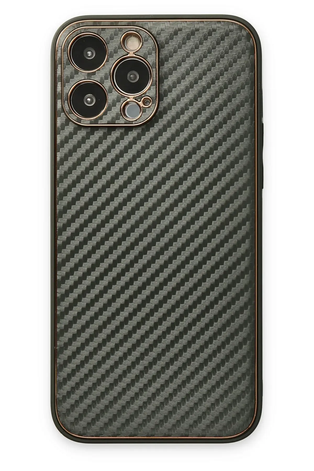 Newface iPhone 13 Pro Max Kılıf Coco Karbon Silikon - Füme