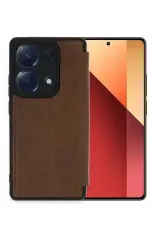 Newface Xiaomi Redmi Note 13 Pro 4G Kılıf Flip Cover - Taba