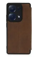 Newface Xiaomi Redmi Note 13 Pro 4G Kılıf Flip Cover - Taba