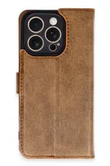 Newface iPhone 16 Pro Kılıf Trend S Plus Kapaklı Kılıf - Taba