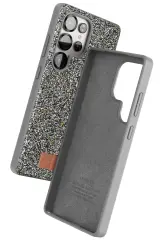 Onegif Samsung Galaxy S25 Ultra Bright Simli Kapak - Gümüş