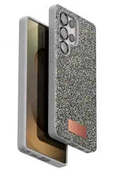 Onegif Samsung Galaxy S25 Ultra Bright Simli Kapak - Gümüş