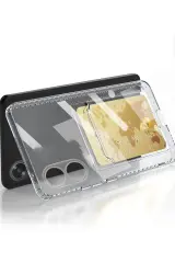 Newface Oppo A38 Kılıf Kart Şeffaf Silikon - Şeffaf