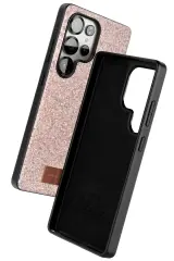 Onegif Samsung Galaxy S25 Ultra Bright Simli Kapak - Pembe