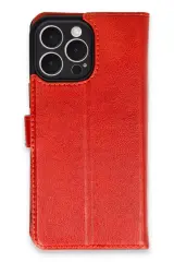 Newface iPhone 16 Pro Max Kılıf Trend S Plus Kapaklı Kılıf - Kırmızı