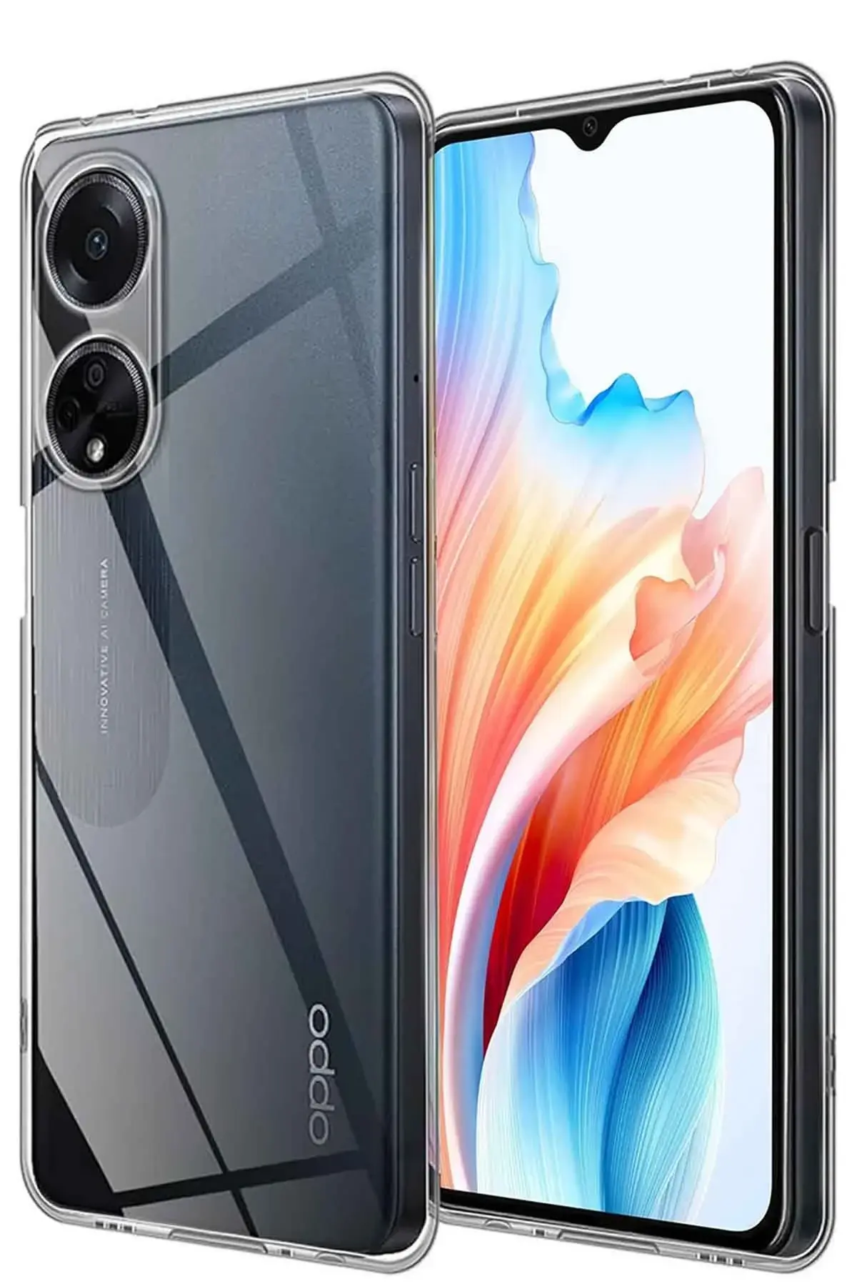 Newface Oppo A38 Kılıf Lüx Şeffaf Silikon