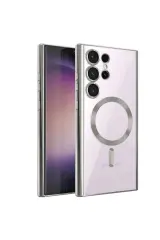 Newface Samsung Galaxy S24 Ultra Kılıf Kross Magneticsafe Kapak - Gümüş