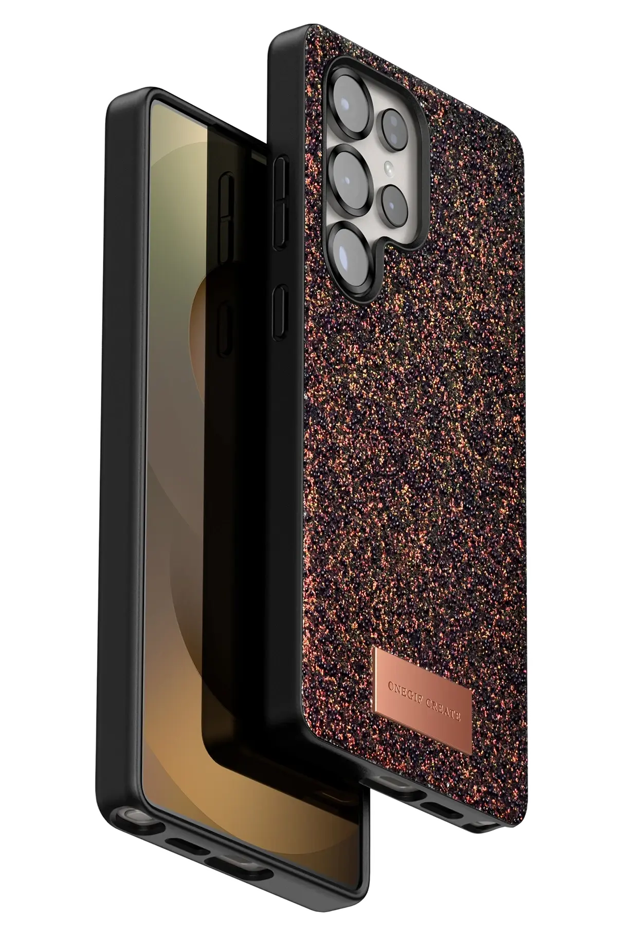 Onegif Samsung Galaxy S25 Ultra Bright Simli Kapak - Derin Mor