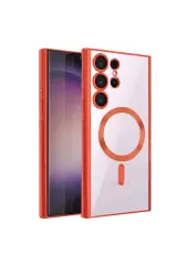 Newface Samsung Galaxy S24 Ultra Kılıf Kross Magneticsafe Kapak - Kırmızı