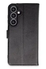 Newface Samsung Galaxy S24 FE Kılıf Trend S Plus Kapaklı Kılıf - Siyah