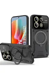 Newface Xiaomi Redmi Note 13 Pro 5G Kılıf Joy Lens Standlı Kapak - Siyah