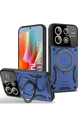 Newface Xiaomi Redmi Note 13 Pro 5G Kılıf Joy Lens Standlı Kapak - Lacivert