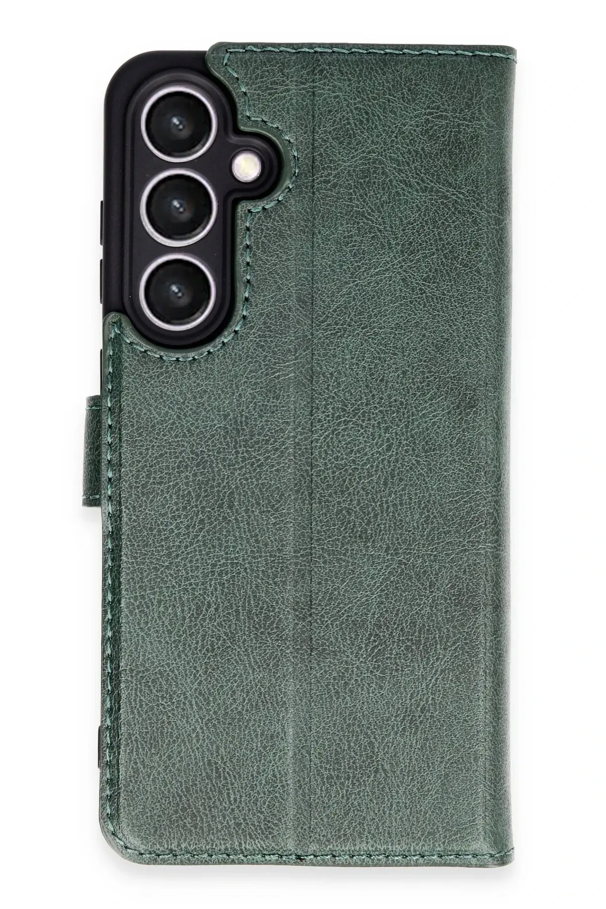 Newface Samsung Galaxy S24 FE Kılıf Trend S Plus Kapaklı Kılıf - Yeşil