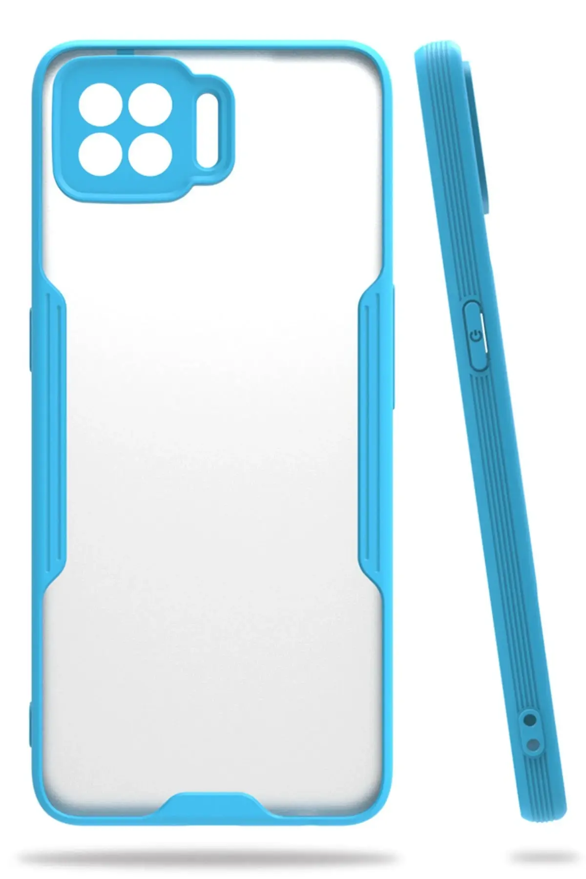 Newface Oppo A73 Kılıf Platin Silikon - Mavi