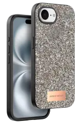 Onegif Apple iPhone 16E Bright Simli Kapak - Gold