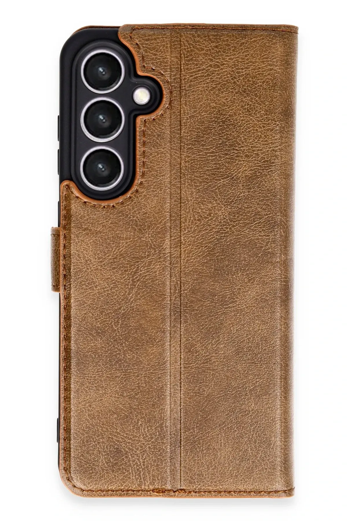 Newface Samsung Galaxy S24 FE Kılıf Trend S Plus Kapaklı Kılıf - Taba