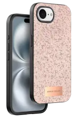 Onegif Apple iPhone 16E Bright Simli Kapak - Pembe