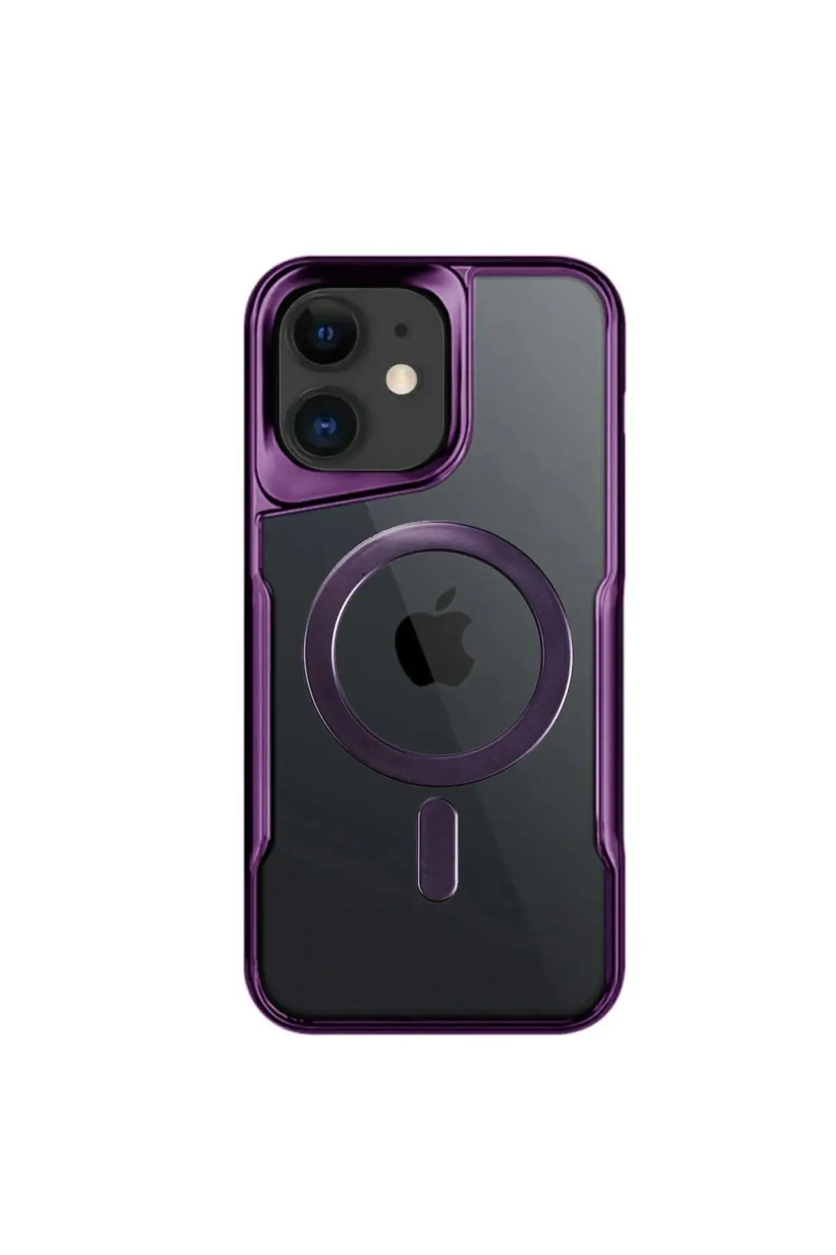 Newface iPhone 11 Kılıf Boyi Magsafe Silikon Kapak - Derin Mor