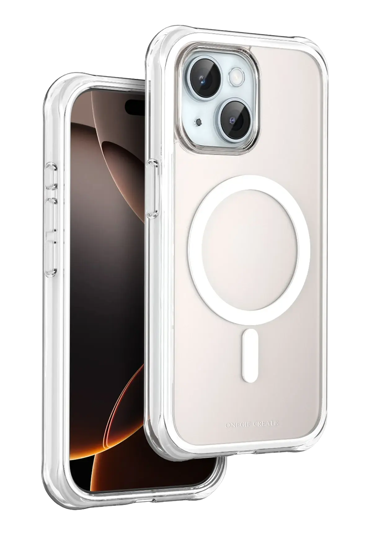 Onegif Apple iPhone 15 Hulk Magsafe Kapak - Beyaz