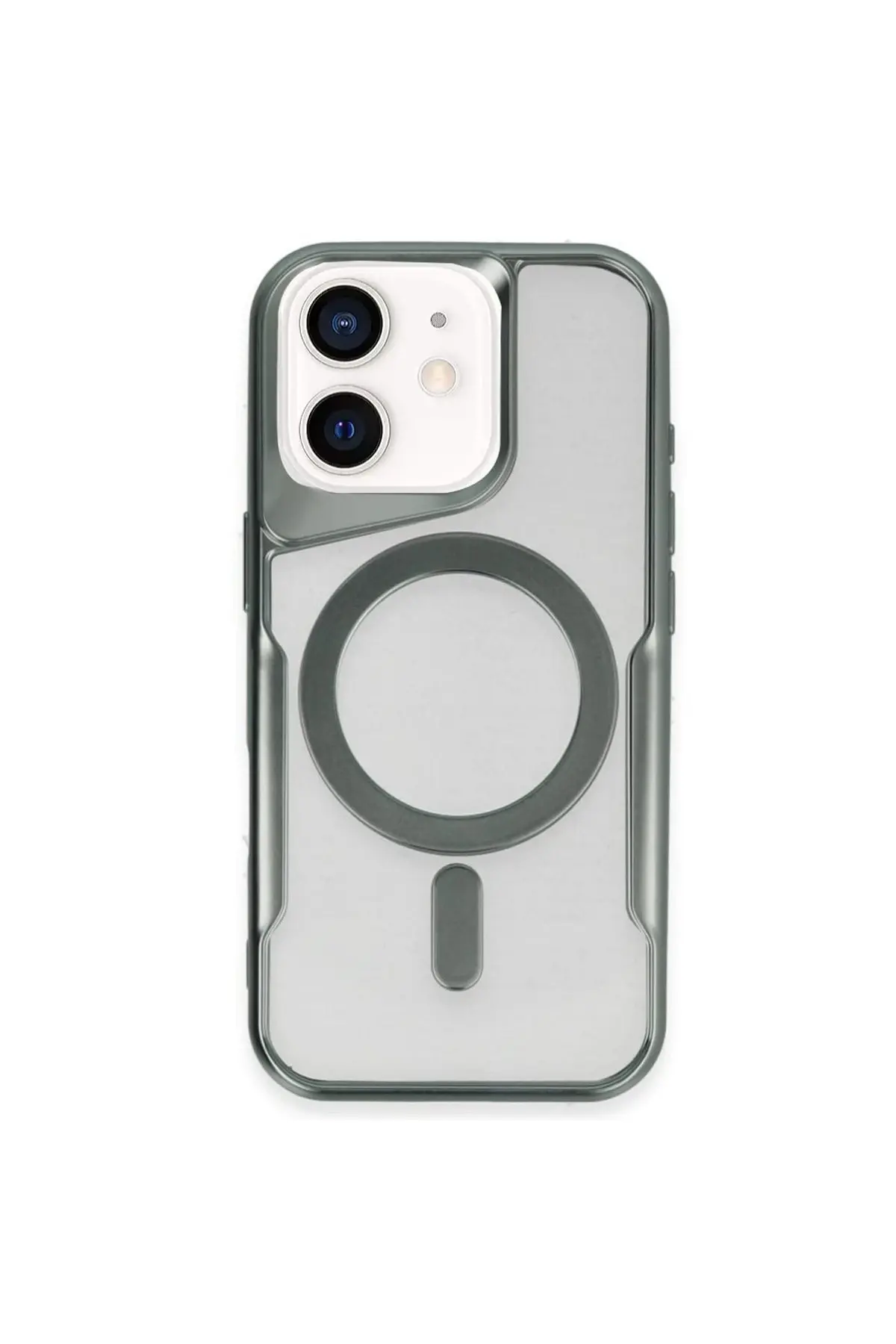 Newface iPhone 11 Kılıf Boyi Magsafe Silikon Kapak - Yeşil