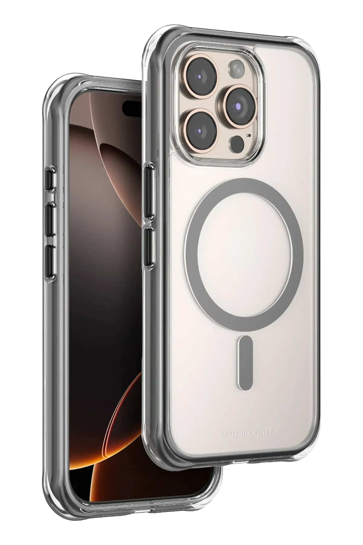 Onegif Apple iPhone 15 Pro Max Hulk Magsafe Kapak - Siyah