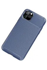 Newface iPhone 11 Pro Kılıf Auto Focus Karbon Kapak - Lacivert
