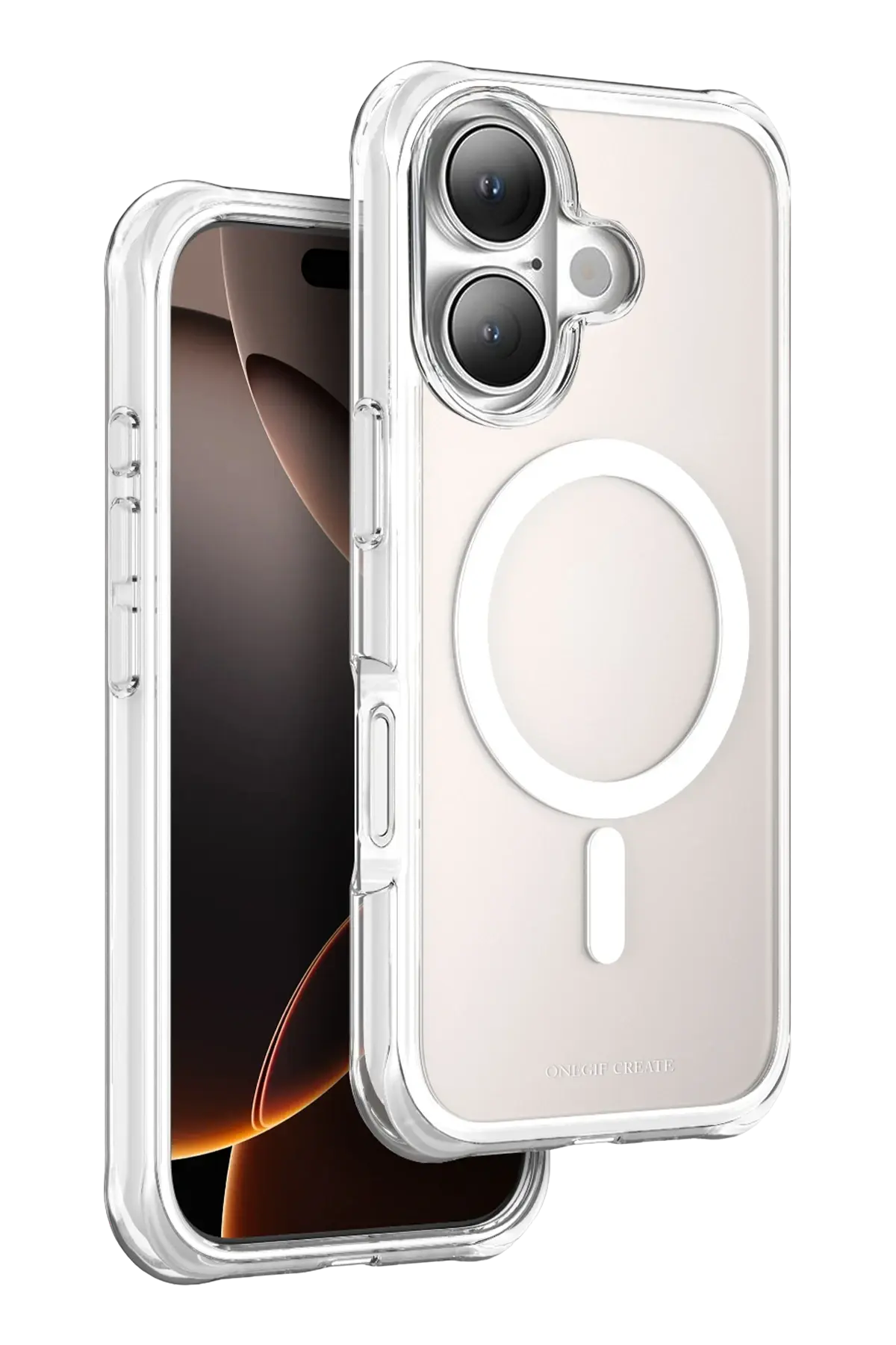 Onegif Apple iPhone 16 Hulk Magsafe Kapak - Beyaz