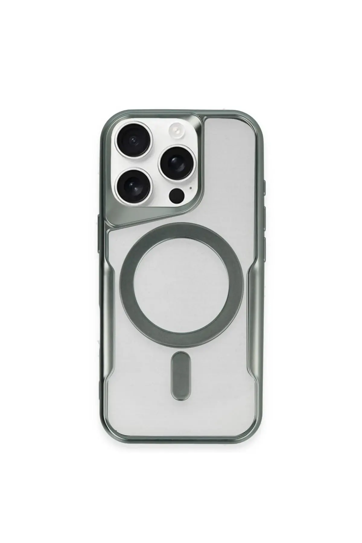 Newface iPhone 11 Pro Max Kılıf Boyi Magsafe Silikon Kapak - Yeşil