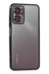 Newface Xiaomi Redmi Note 11E Kılıf Razer Lensli Silikon - Siyah