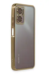 Newface Xiaomi Redmi Note 11E Kılıf Razer Lensli Silikon - Gold