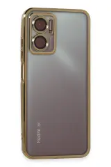 Newface Xiaomi Redmi Note 11E Kılıf Razer Lensli Silikon - Gold