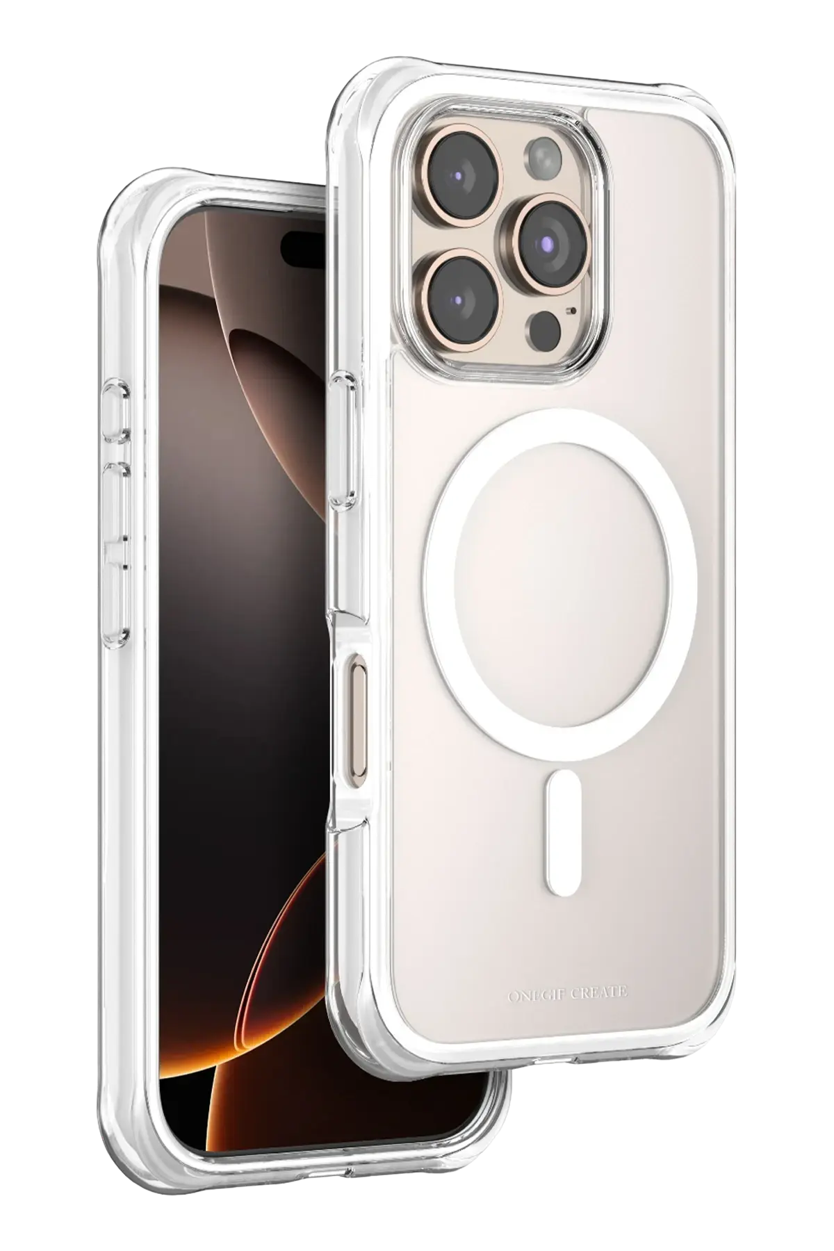 Onegif Apple iPhone 16 Pro Hulk Magsafe Kapak - Beyaz