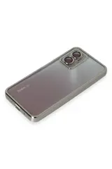 Newface Xiaomi Redmi Note 11E Kılıf Razer Lensli Silikon - Gümüş