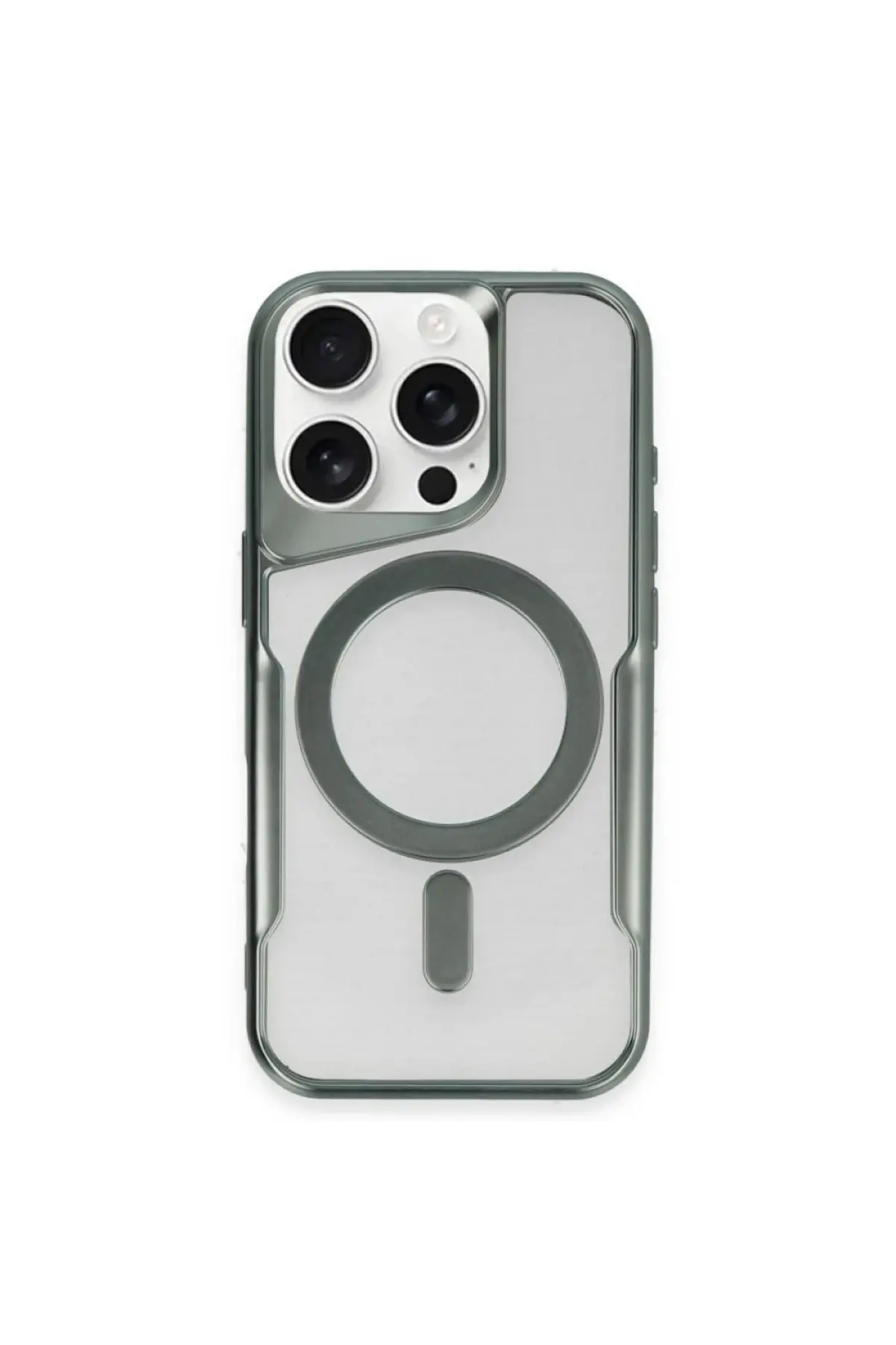 Newface iPhone 12 Kılıf Boyi Magsafe Silikon Kapak - Yeşil